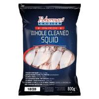 10/20 WHOLE CLEANED SQUID 1KG FISHERMANSCHOICE